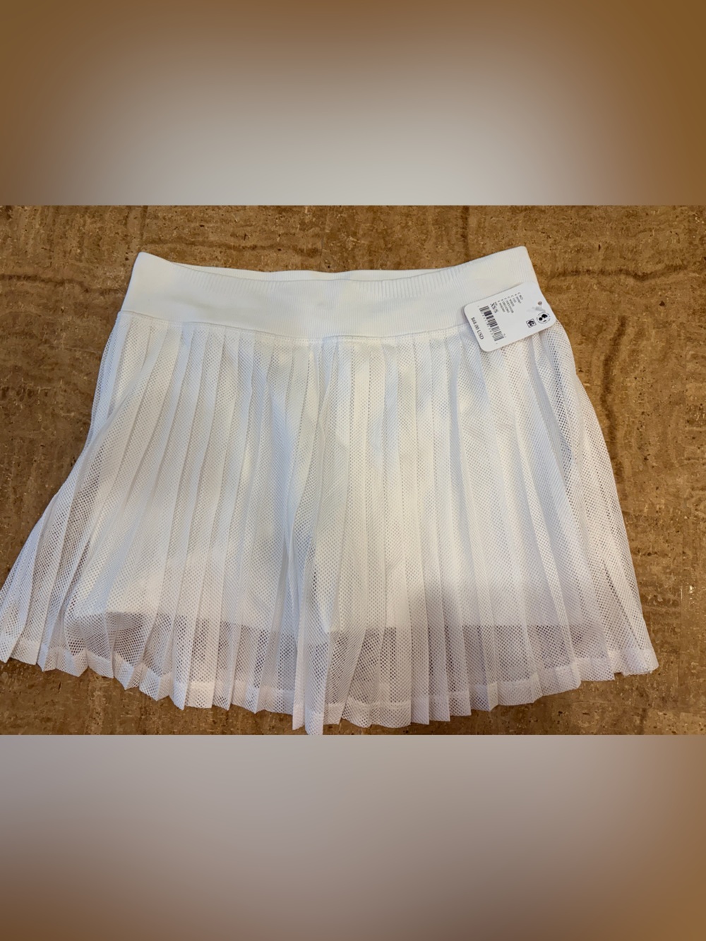 FP Movement by Free People White Pleated Mesh Skirt